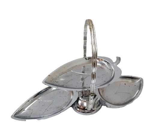 Image 1 of Ciotole per caramelle pieghevoli in metallo vintage a 3 livelli