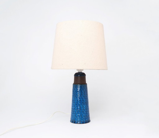 Nils Kähler blue earthenware table lamp