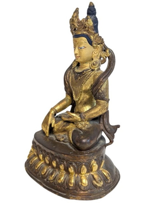 Tara Verde Bronce Dorado – Región del Himalaya – Objetos decorativos, Bronze, Gold (photo 8 of 9)