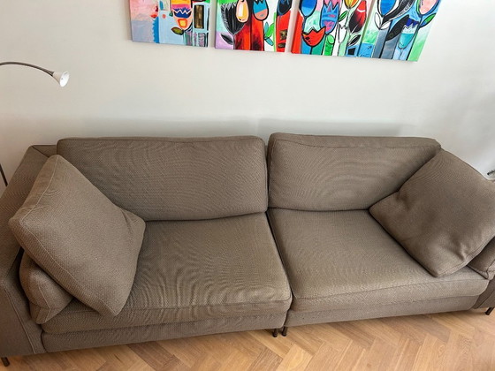 Image 1 of Minotti Hamilton three-seater sofa and two-seater sofa/chaise longue