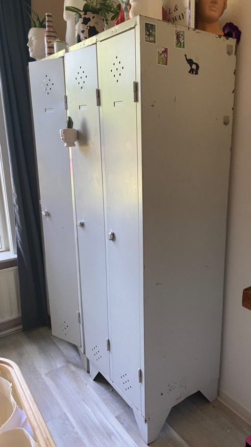 Locker Cabinets Vintage Industrial 2x