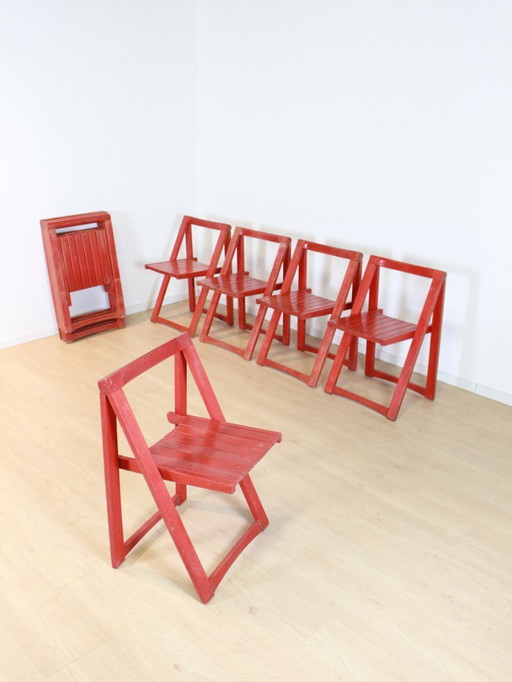 8x Sillas Aldo Jacober para Alberto Bazzani vintage