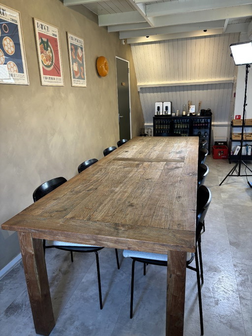 Table de monastère robuste en bois 300 x 99 cm – eettafels, Wood (photo 2 of 6)