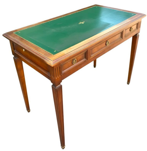 Image 1 of Louis XVI style extendable desk with extensions and 3 drawers