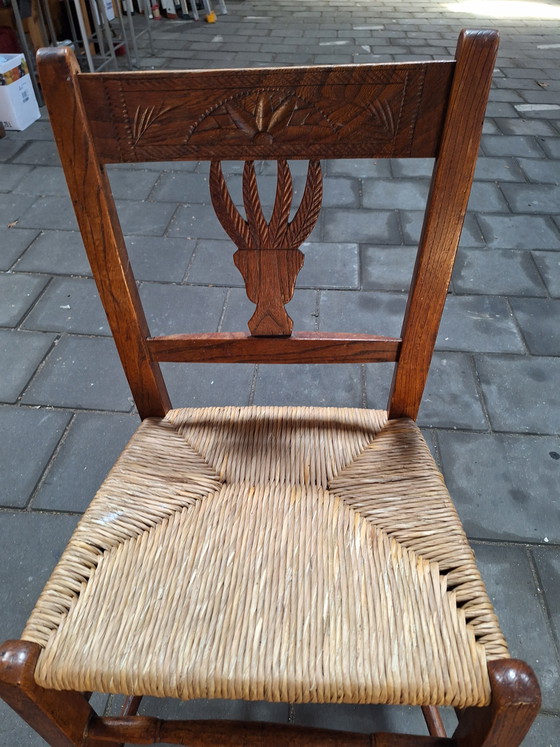 Image 1 of Ulmenholzstuhl aus dem 19. Jahrhundert