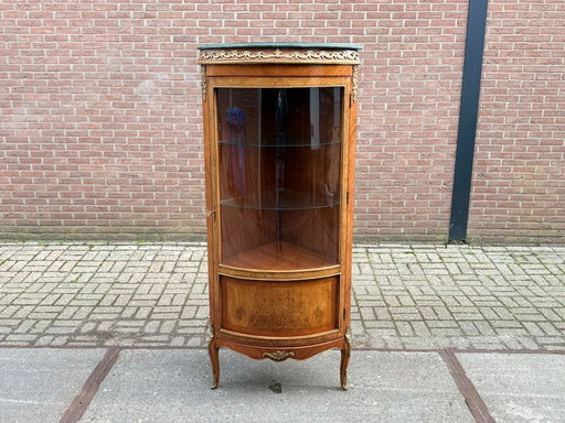 Meuble d'angle de style Louis XV en marbre Verde Alpi