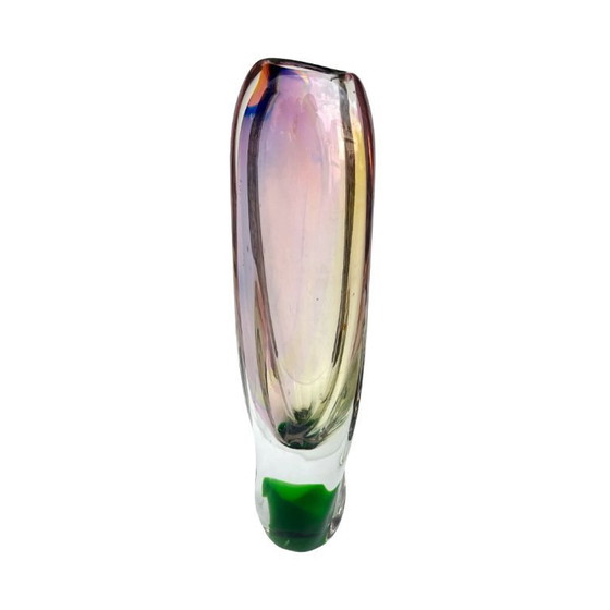 Image 1 of Jozef Rozinek Jarrón de cristal de boro Nový Bor, Checoslovaquia, años 70, vidrio sommerso