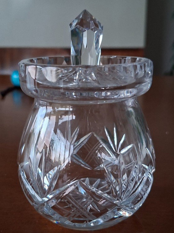 Image 1 of Bohemian Crystal - honey/jam jar