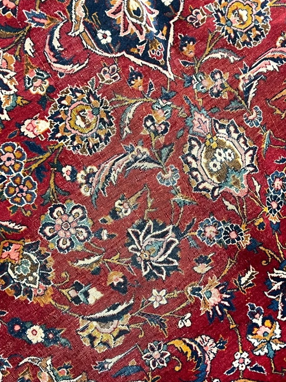 Image 1 of XXL Indo Keshan handgeknoopt oosters tapijt 450x312cm handgemaakt