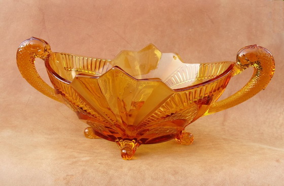 Image 1 of Coupe art déco, original art nouveau, coupe en verre, coupe à fruits