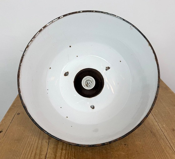 Lampada a sospensione industriale in smalto grigio e ghisa, anni '60 – Szarvasi, Lampade a sospensione (photo 18 of 18)
