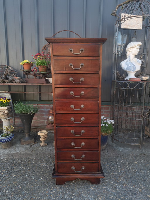 Commode anglaise classique Armoire à pharmacie, Armoire à archives Dim. 46x44 Cm et 125 Cm de haut