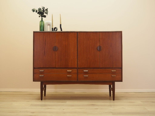 Teak highboard, Danish design, 1960s, made in Denmark