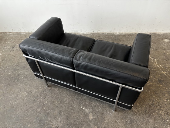Image 1 of Cassina LC 2 by Le Corbusier designer sofa couch leather original!