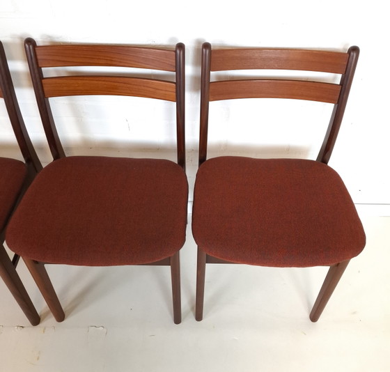 Image 1 of 6x vintage eetkamerstoel Deens design jaren 70