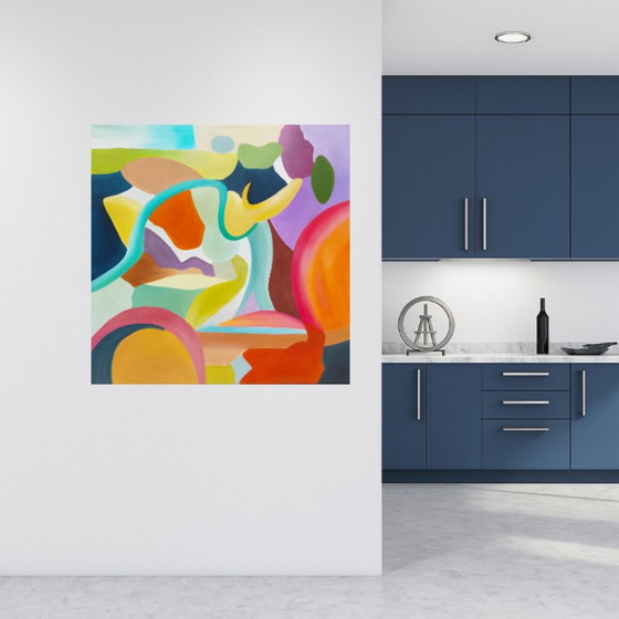 Image 1 of Acrylic painting #river 100x100cm