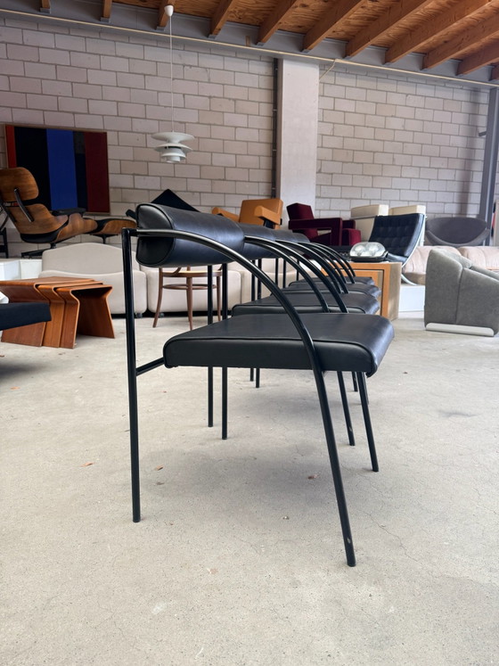 Lot de 4 chaises Bieffeplast Vienna, Rodney Kinsman (prix du lot), Chaises de salle à manger, Métal, Skaï (photo 3 sur 15)