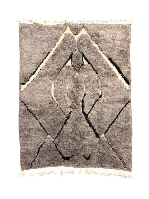 Tapis d'intérieur moderne en laine Mrirt 200x300 cm - Tapis berbère en laine fait main