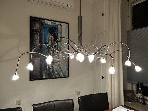 Lampada a sospensione con tazze in vetro