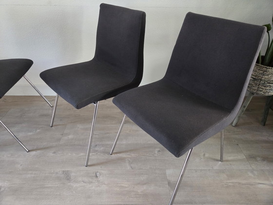 4x Pierre Paulin Voor Ligne Roset – Eetkamerstoelen, Metal, Textile (photo 6 of 11)