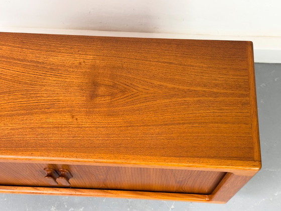 Credenza danese in teak con ante a serrandina, prodotta da CFC Silkeborg negli anni '70. – Credenze, Wood (photo 4 of 17)