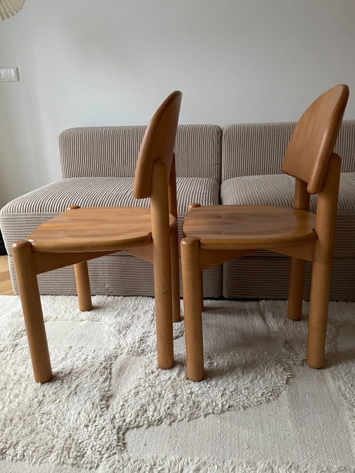 Set di 2 sedie da pranzo Rainer Daumiller in betulla massello - anni '70