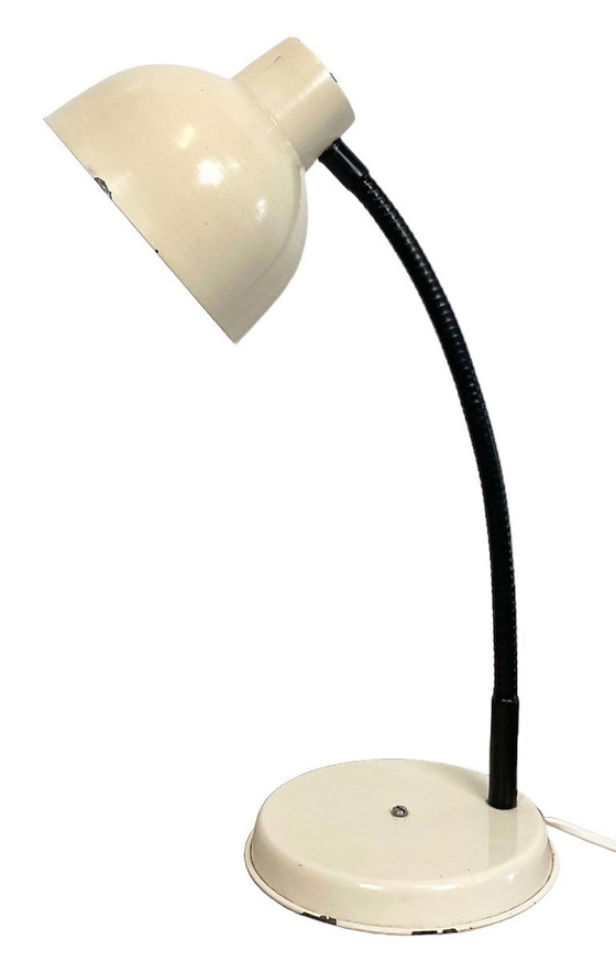 Image 1 of Beige Industrial Gooseneck Table Lamp, 1960s