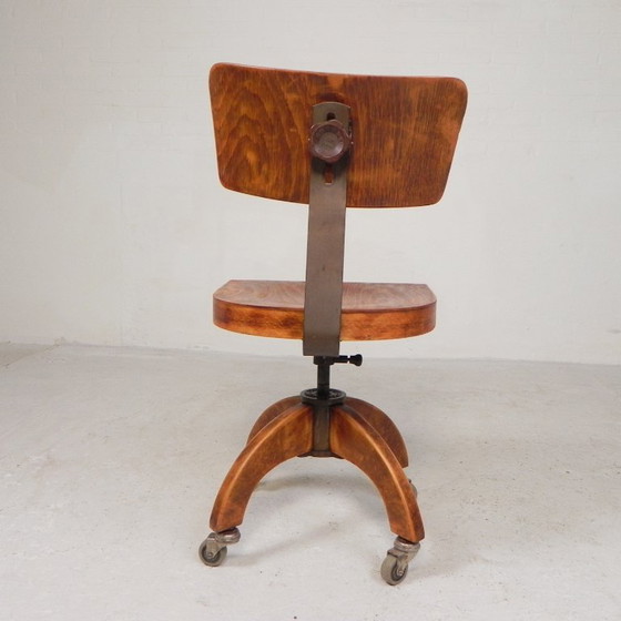 Sedia da ufficio Bauhaus, sedia da studio KRENZER, anni '30 – Sedie girevoli, Ghisa, Legno (photo 9 of 28)
