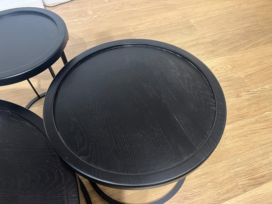 Come nuovo QLIV To Be Served Set di Tavolini da caffè + GARANZIA, Legno, Metallo, Nero (foto 7 di 9)