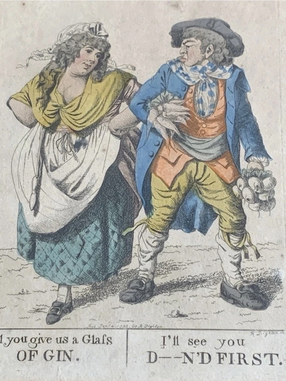 Robert DIGHTON (1752-1814) Raro: 6 Grabados / Social / Político – Pinturas y dibujos, Paper (photo 10 of 15)