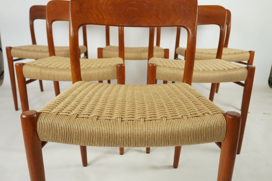 Image 1 of 6xNiels Otto Möller Teakholz Stühle Danish Design Mid Century 60er