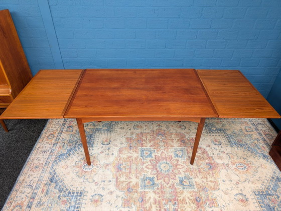 Image 1 of Table de salle à manger extensible vintage des années 1960, Design danois, Slagelse Møbelværk