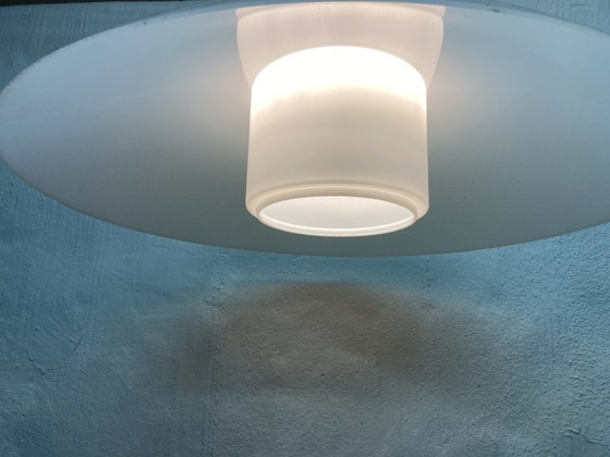 Image 1 of Große Pendelleuchte Glas Plastik Design Rolf Krüger Staff 60er 70er Space Age