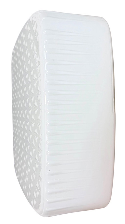 Vintage wand- of plafondlamp met melkglas, jaren 70