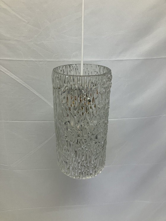 Image 1 of Suspension vintage en verre dépoli Kalmar Franken années 1950/60