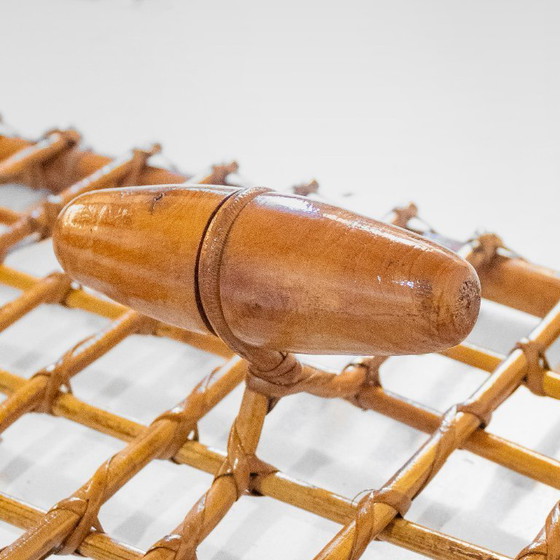 Image 1 of 1x Italian Mid-Century Bamboo and Rattan Coat Rack by Bonacina, 1960s