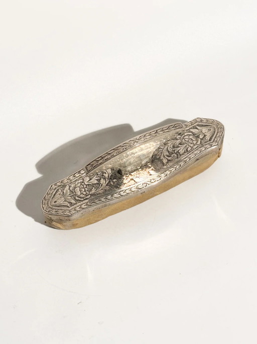 Late 19th Century Antique 800 Silver Nail Buffer – decoratieve objecten, Leather, Suede (photo 2 of 7)