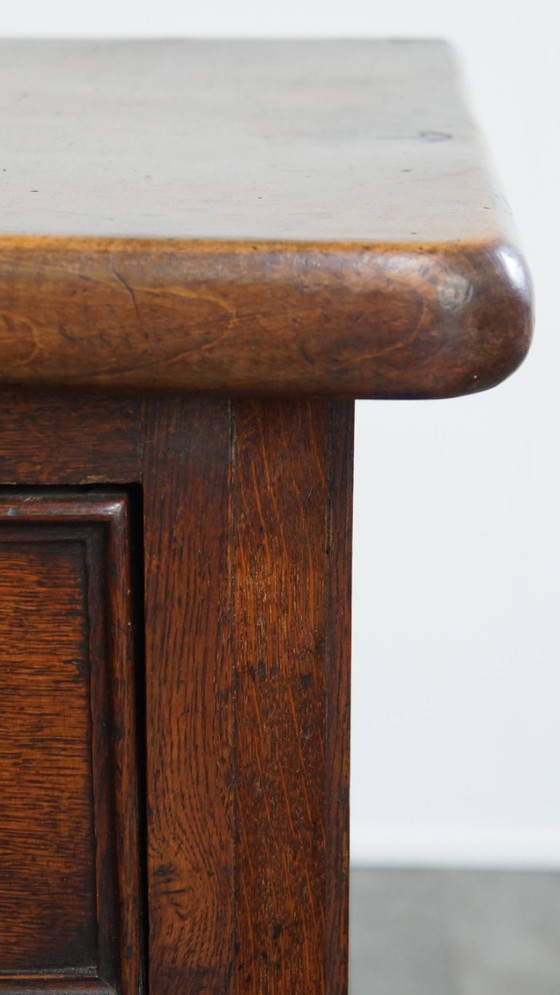 Image 1 of Buffet/ comptoir/ îlot de cuisine anglais ancien de la fin du XVIIIe siècle avec plateau en chêne massif