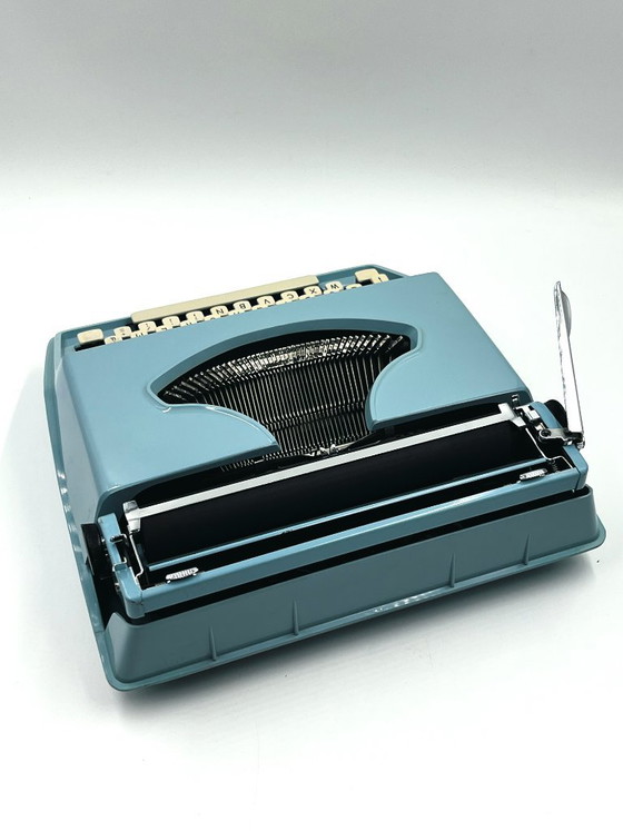 Remington Holiday Portable Typewriter, Decorative Objects, Metal, Plastic, Blue, Vintage (photo 14 of 15)