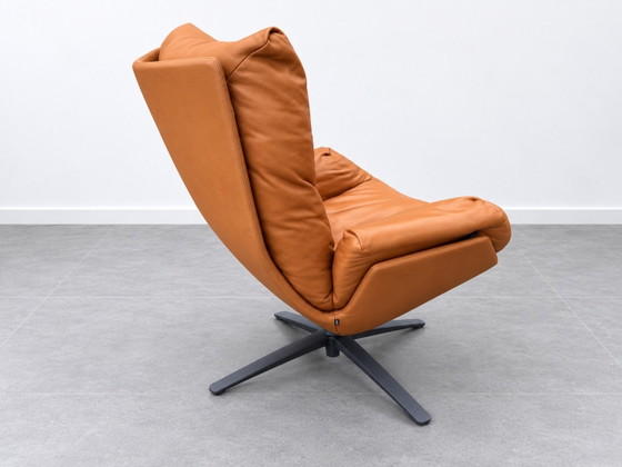 COR Cordia Lounge Draaifauteuil Cognac Leer, Draaistoelen, Metaal, Zwart (foto 6 van 6)