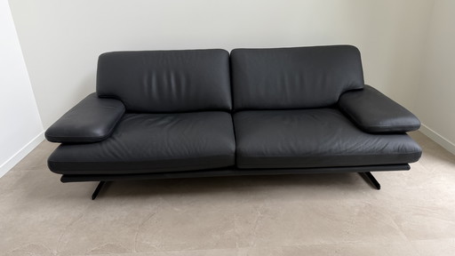 Rochebobois 3-zitbank Envergure zwart leer