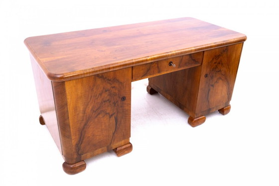Image 1 of Art Deco desk, Poland, circa 1940.