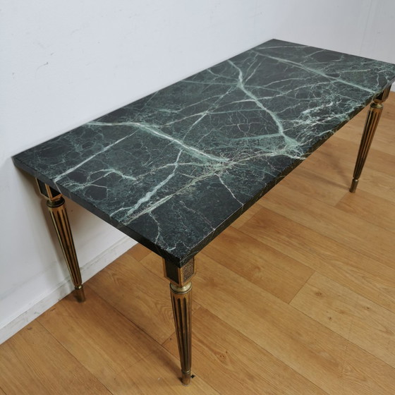 Image 1 of Hollywood Regency, Vintage Coffee Table With Marble Top