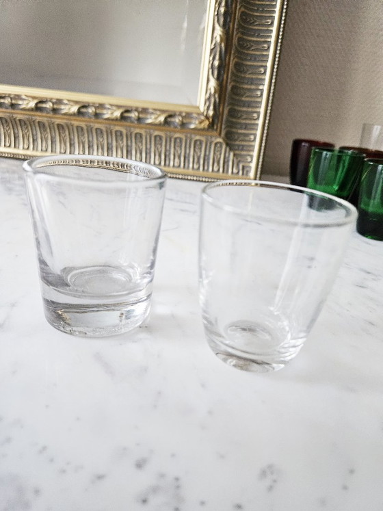 Image 1 of Heleboel 22 Vintage Bistro Collection Shot, Digestif, Arquebusiers Reims Amber Groen Rood