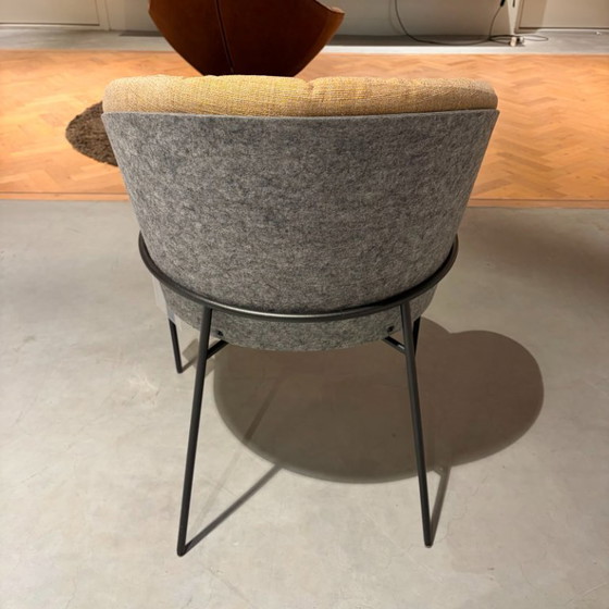 KFF Design Lunar Pure Chaises de salle à manger (lot de 4), Cuir, Métal, Noir (photo 4 sur 5)