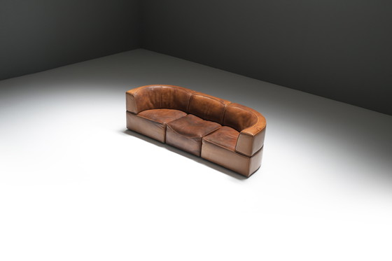 Image 1 of Perfect Patinated DS-15 Modular Sofa by Team De Sede for De Sede Swiss