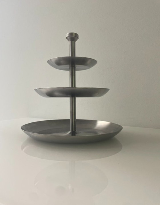 Image 1 of Minimalist stainless steel tiered stand – modern design