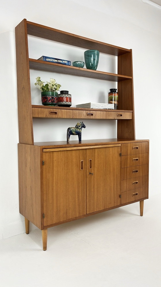 Swedish vintage teak veneer bookcase – Wood, Mid Century Modern (photo 3 of 16)