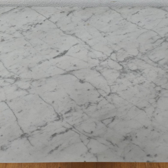 Image 1 of Commode vintage pour salle de bain avec plateau en marbre