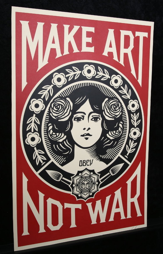 Image 1 of Fairey, Shepard - Make Art Not War - litografia offset a colori - firmato a mano